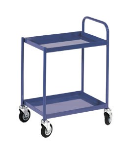 mobile order picking trolley 2 shelf