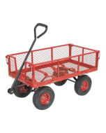 PLATFORM TRUCK WITH REMOVABLE SIDES PNEUMATIC TYRES 200KG CAPACITY, SMALL GARDEN PLATFORM TROLLEY, SMALL, GARDEN PLATFORM TROLLEY, PLATFORM TROLLEY, PLATFORM, TROLLEY