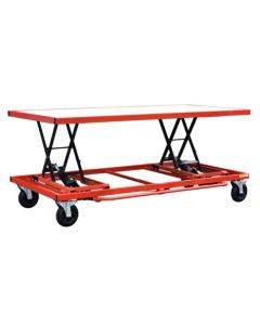 ADJUSTABLE HEIGHT WORKTABLE TROLLEY, TROLLEY, MOBILE TABLE, LIFT TABLE, LIFTING TABLE, WORKBENCH, HYDRAULIC TABLE, HYDRAULIC BENCH