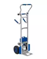 Liftkar SAL Fold L powered stairclimber sack truck with ergonomic handle and heavy-duty wheels for transporting goods upstairs