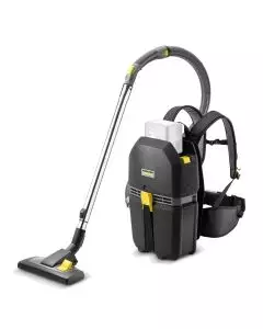 Karcher backpack vacuum cleaner with ergonomic design for professional use.