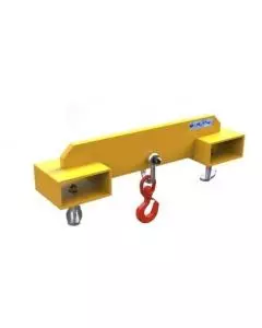 Forklift adjustable hook attachment for efficient material handling
