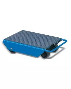 Industrial individual skate with swivel castors and rubberised top plate for enhanced manoeuvrability and secure load positioning