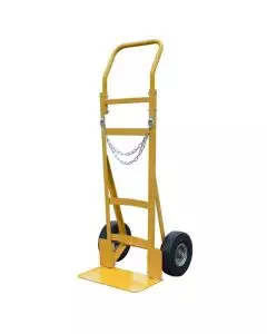 Multi-purpose sack truck with chain support for gas cylinder transportation