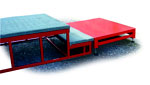 expanding landing for use with stair climber trucks