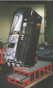 step rider with vending machine on steps